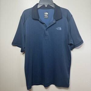 THE NORTH FACE FlashDry Short Sleeve Polo Shirt Navy Blue Men’s Size Medium